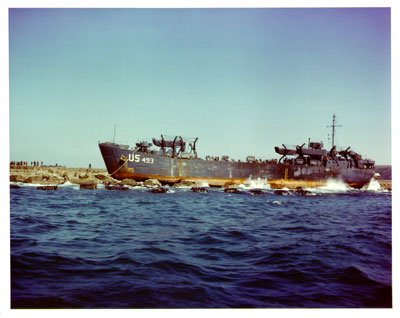 LST 493 Grounded Plymouth Breakwater